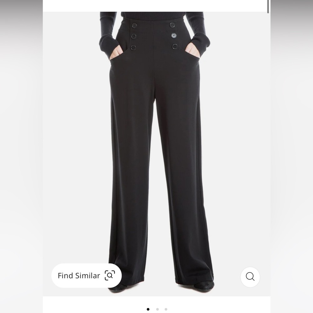 Max Studio Black Wide Leg Dress Pant Size 8